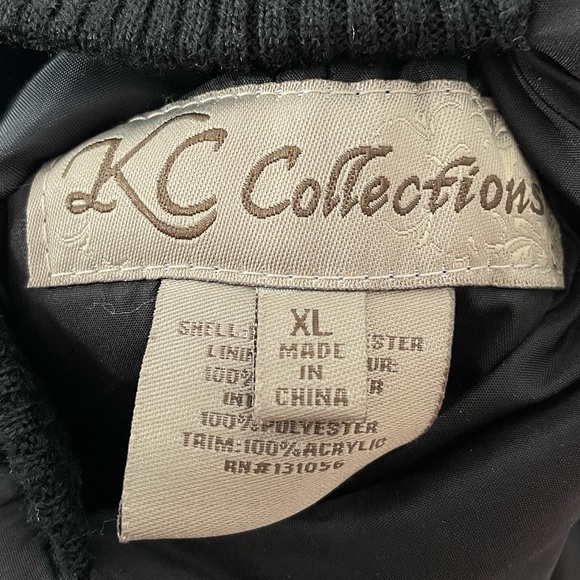 KC Collections Reversible Faux Fur Vest, Black, X-Large - Picture 10 of 12